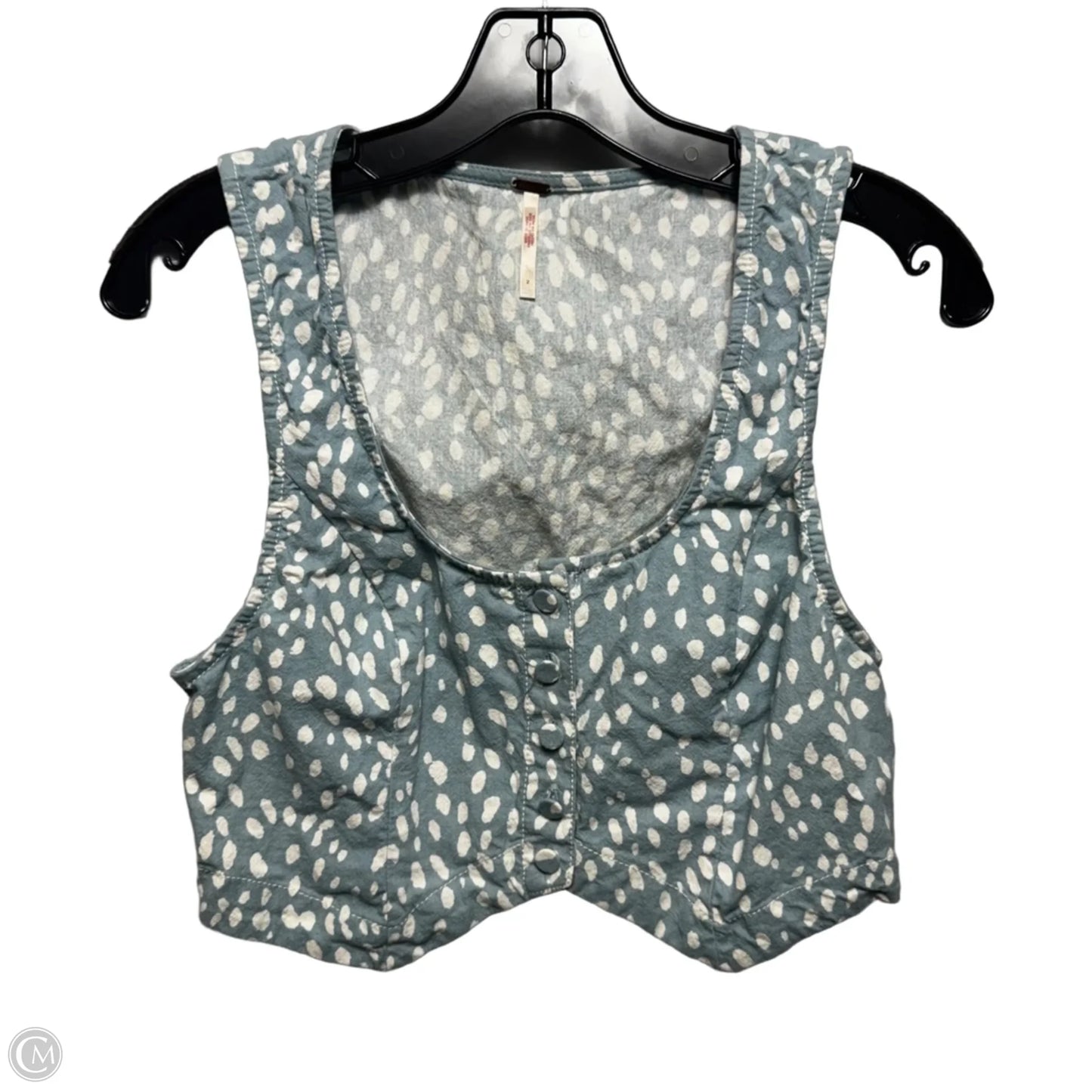 Cropped Vest Top Sleeveless By Free People In Polkadot Pattern, Size: 2