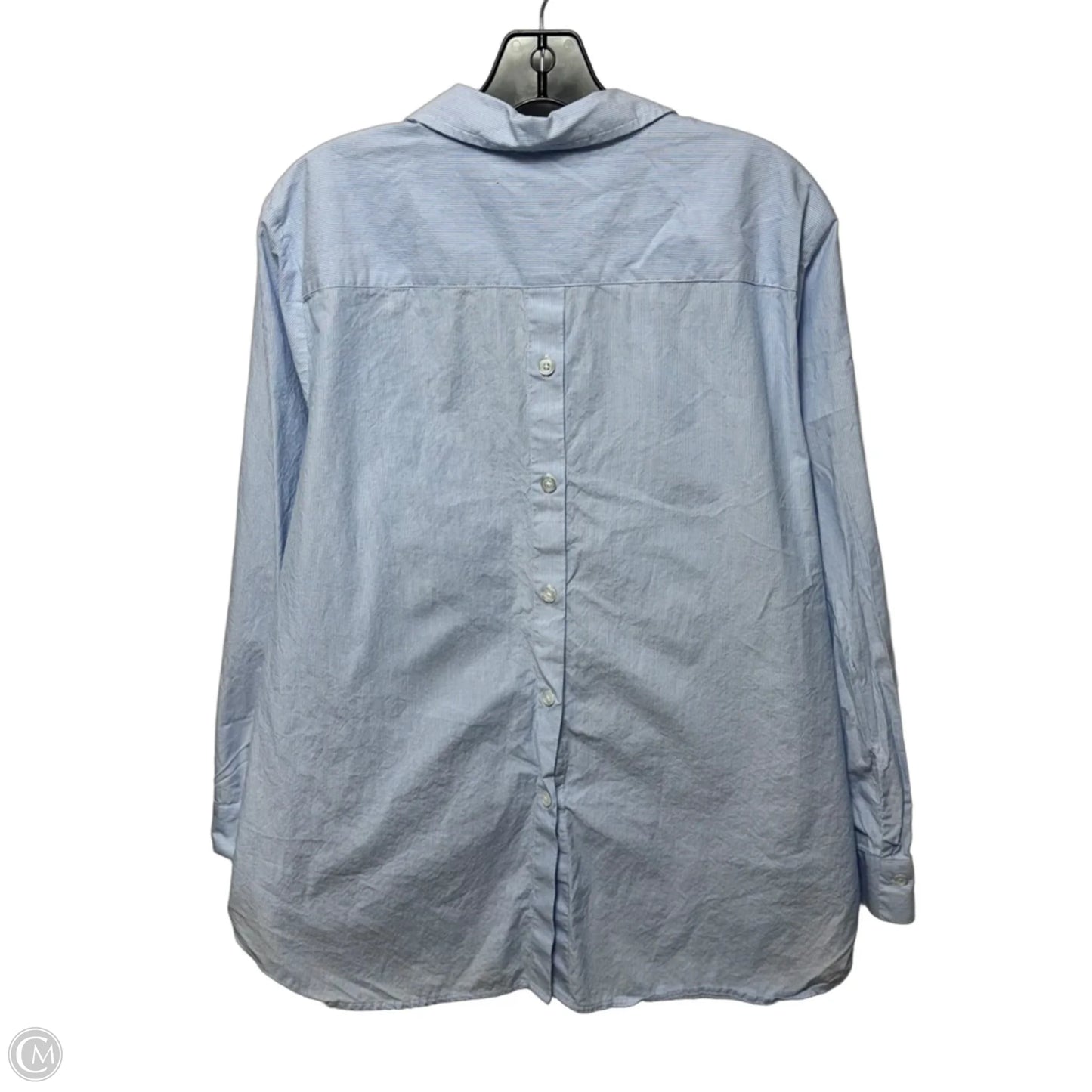 Top Long Sleeve By Talbots In Striped Pattern, Size: Xl Petite