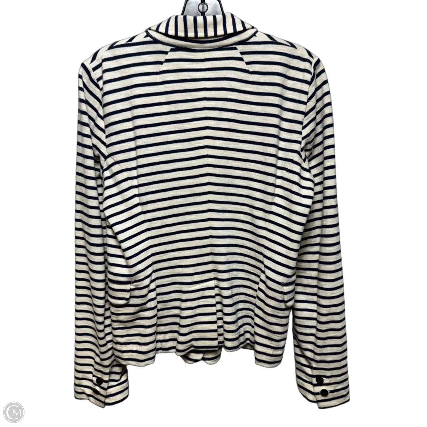 Cotton Knit Blazer By J. Crew In Striped Pattern, Size: S