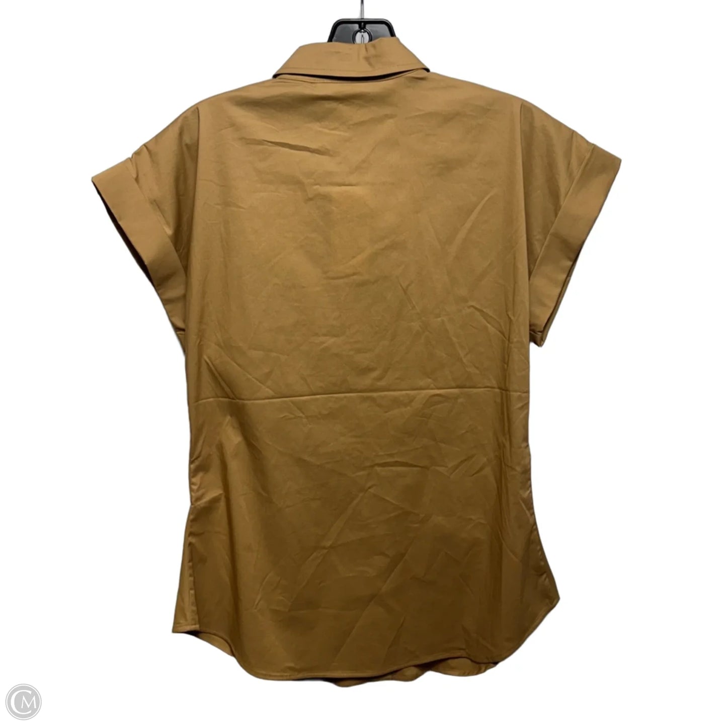Gathered Top Short Sleeve By Ralph Lauren Black Label In Brown, Size: 4