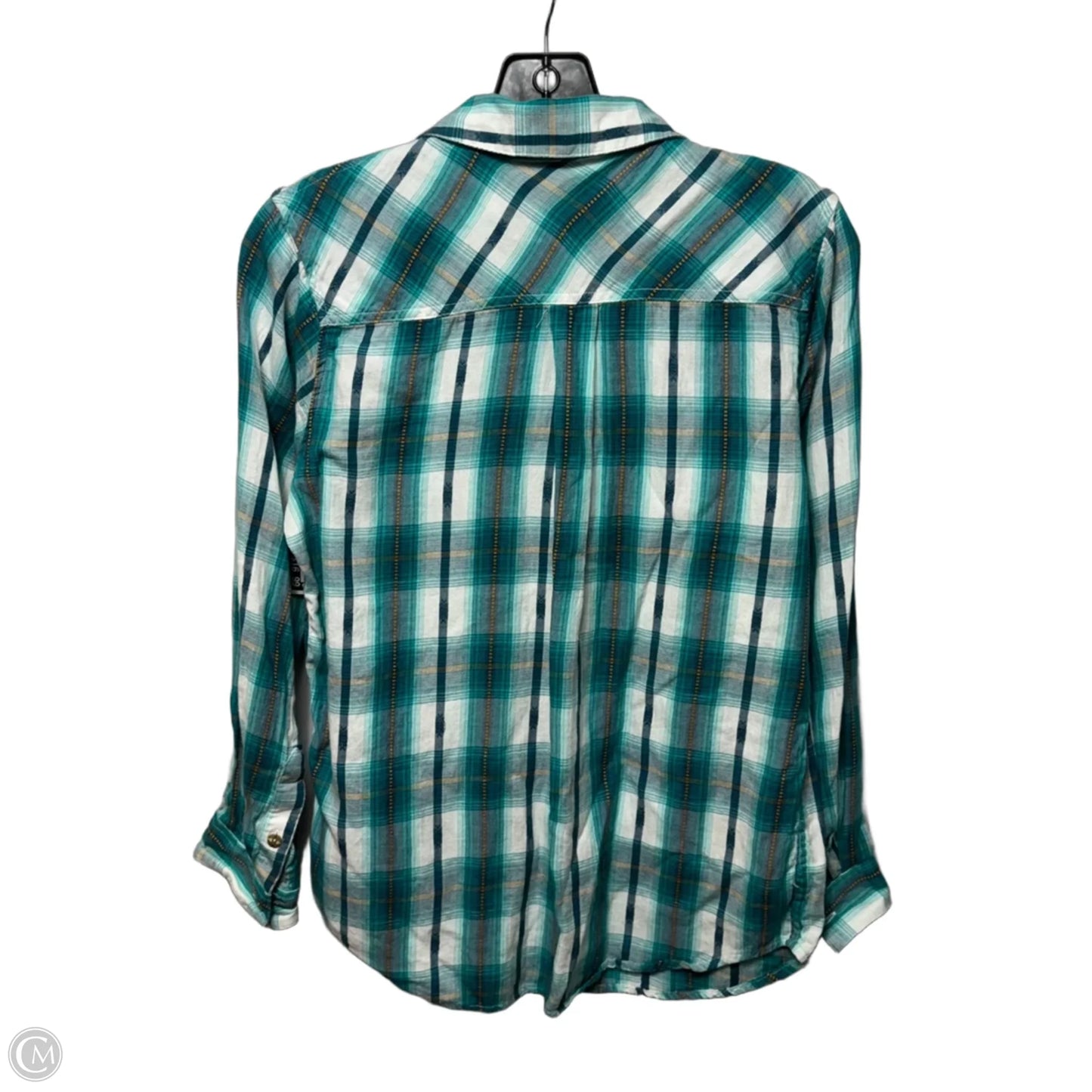 Relaxed Fit Top Long Sleeve By Ariat In Plaid Pattern, Size: S