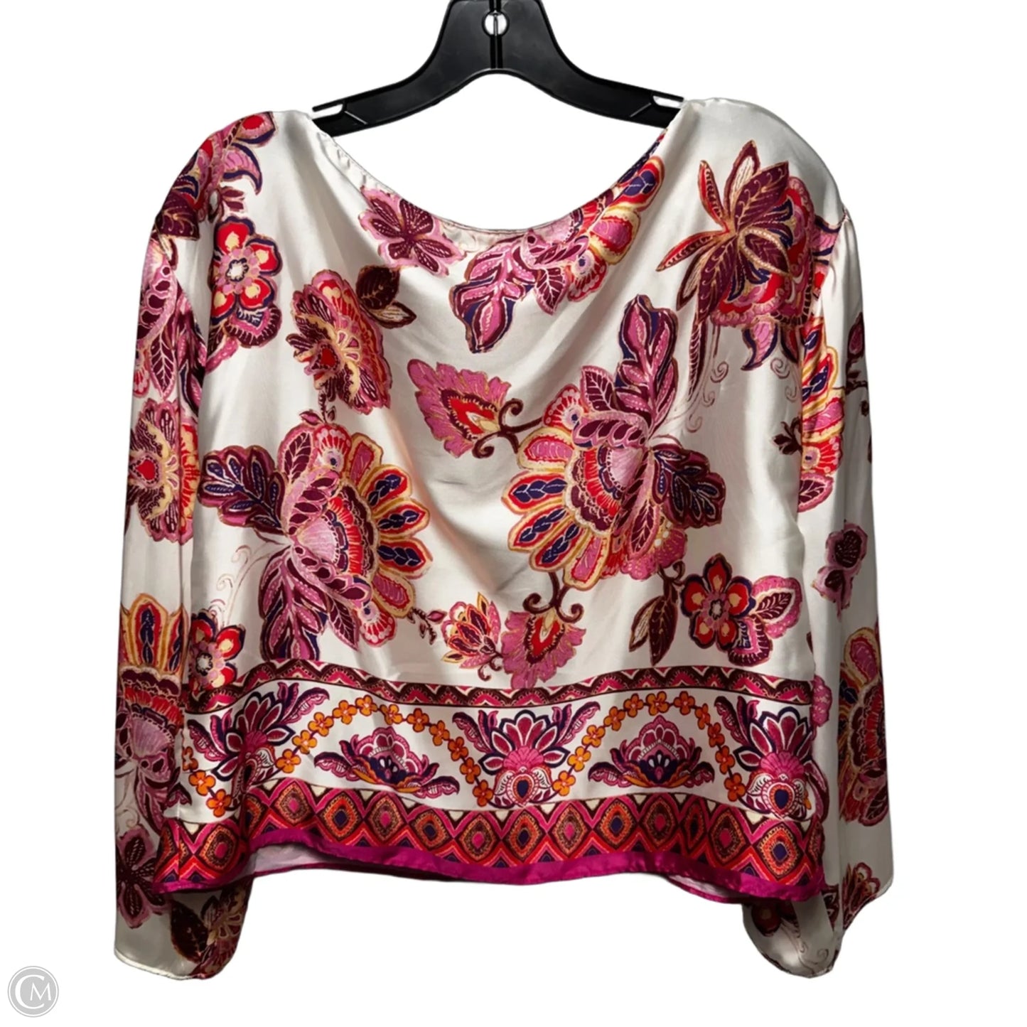 Top Long Sleeve By Zara In Floral Print, Size: M