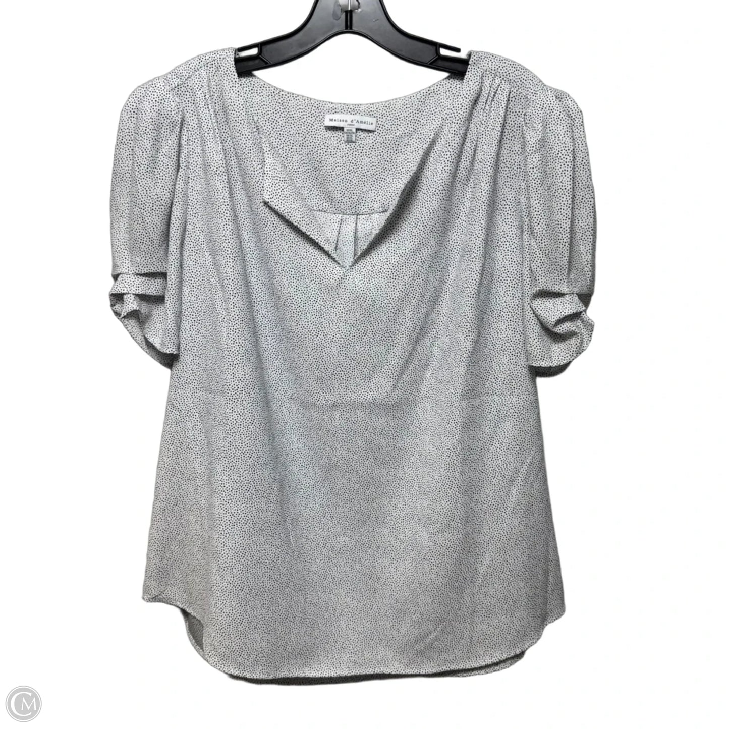 Top Short Sleeve By Maison Damelie In Polkadot Pattern, Size: Xl