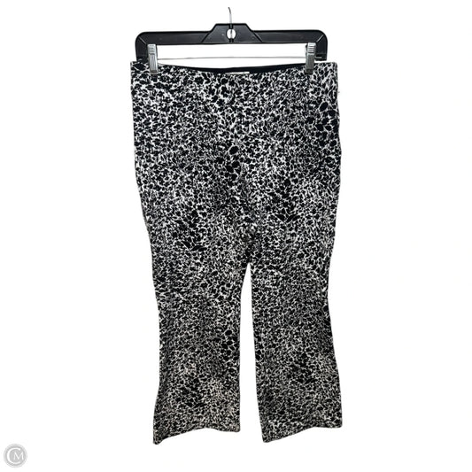 Knit Pants Cropped By Maeve In Black & White, Size: M