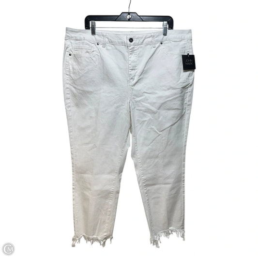 Jeans Wide Leg By John Mark In White, Size: 18