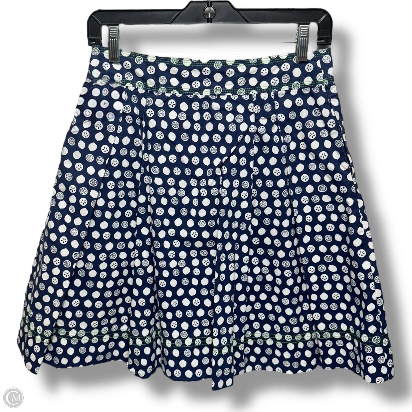 Lenna Skirt Designer By Lilly Pulitzer In Citrus Lemon Squirt Navy Blue, Size: 2