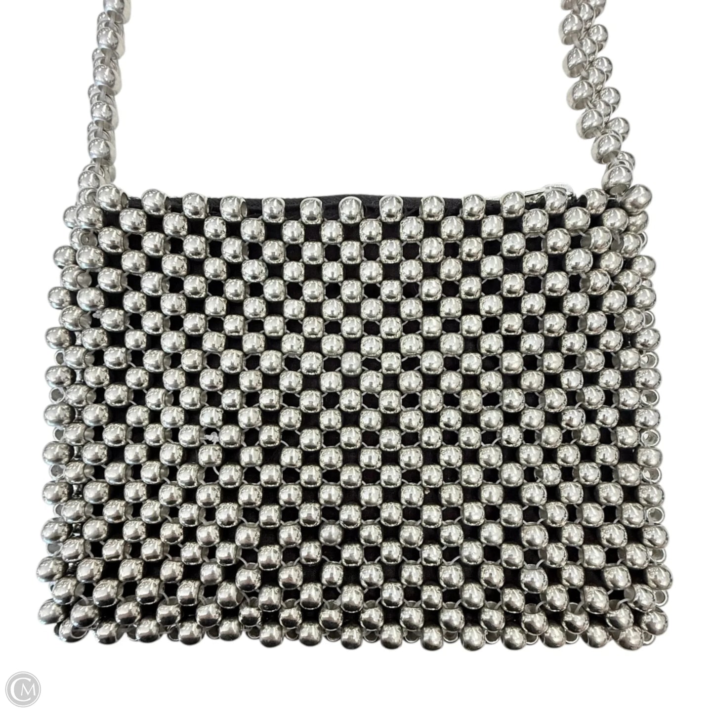 Metallic Beaded Shoulder Bag By TopShop, Size: Small