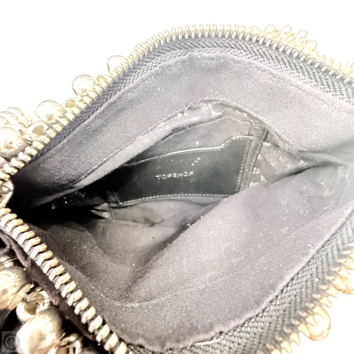 Metallic Beaded Shoulder Bag By TopShop, Size: Small