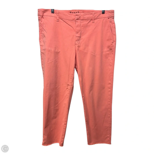 Wicklow Italian Chino Pants Cropped By Frank And Eileen In Coral, Size: 10