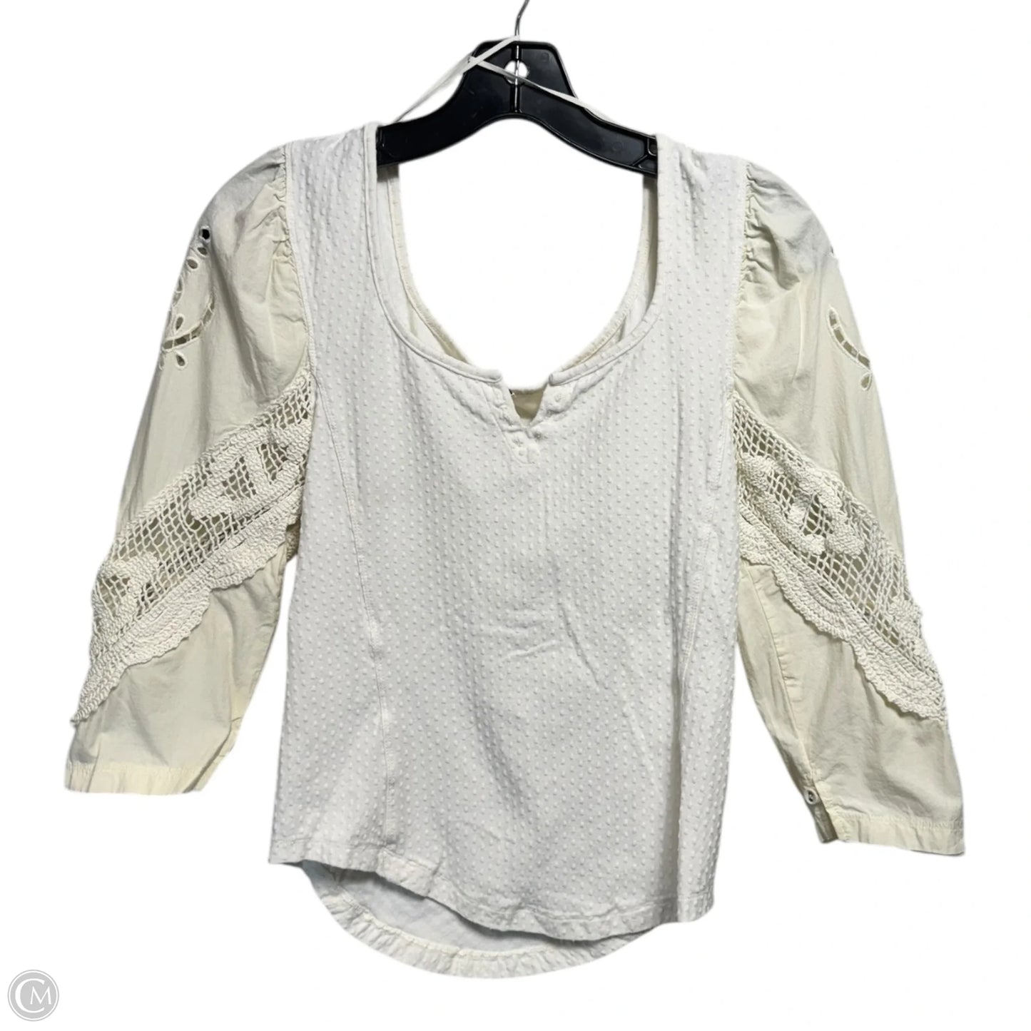 Top Long Sleeve By Free People In Cream, Size: M