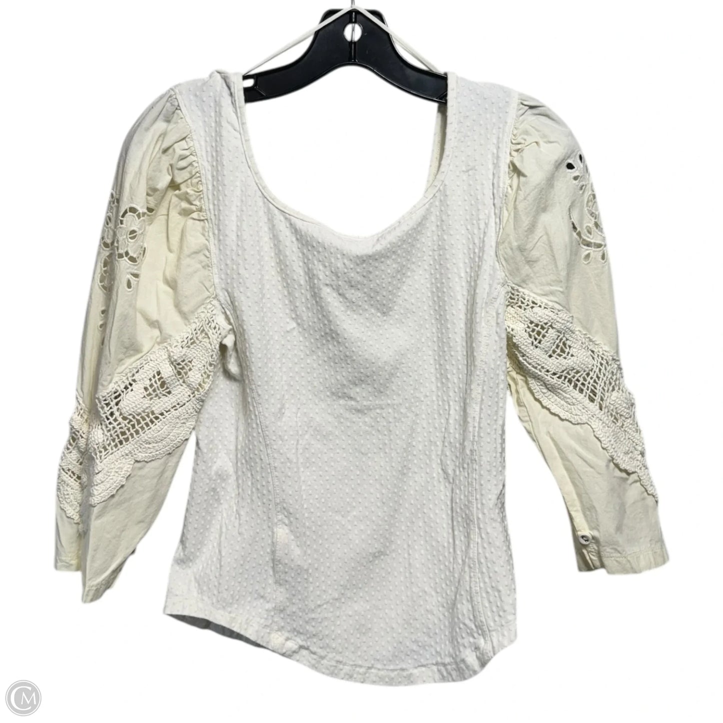 Top Long Sleeve By Free People In Cream, Size: M