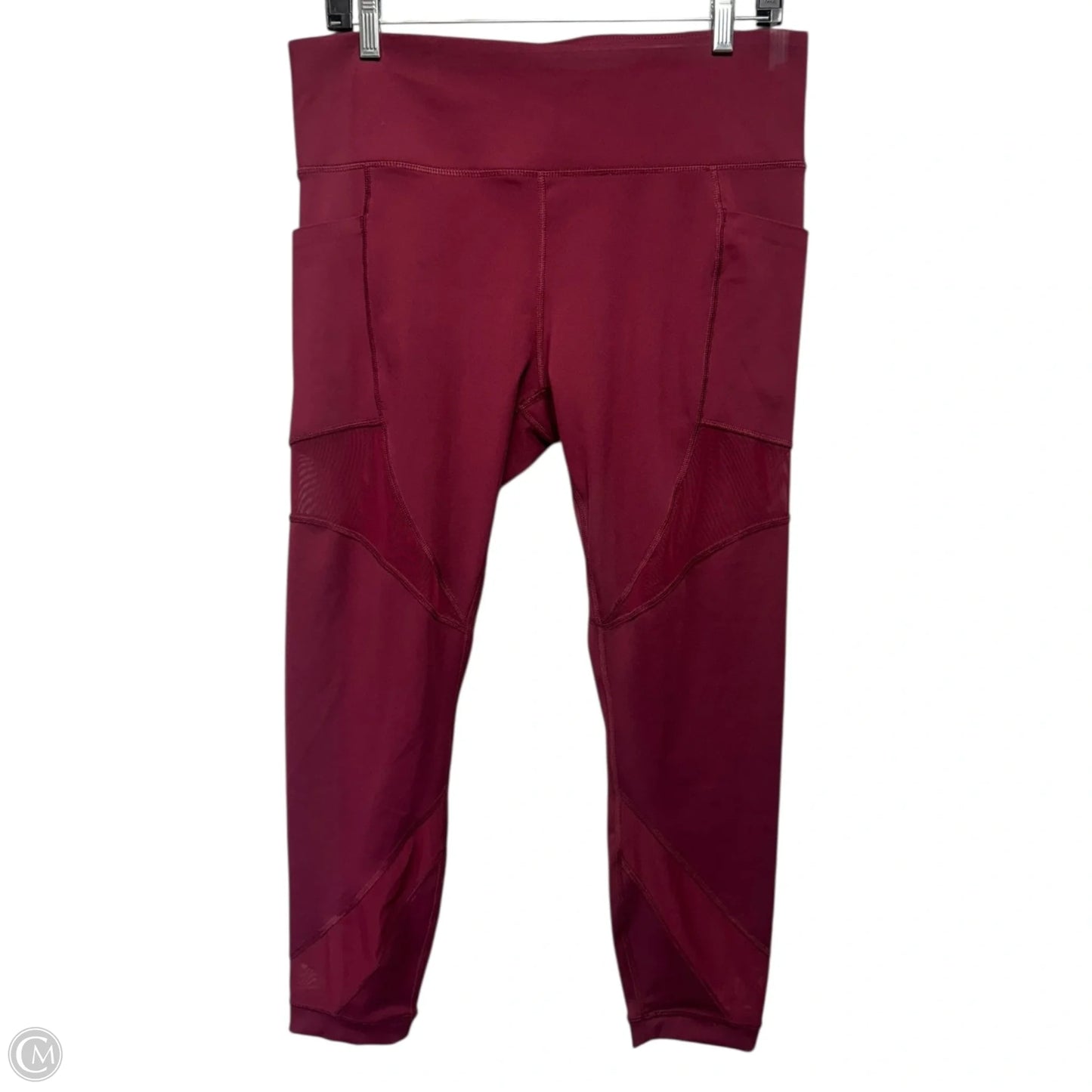 Athletic Leggings By Members Mark In Maroon, Size: Xxl