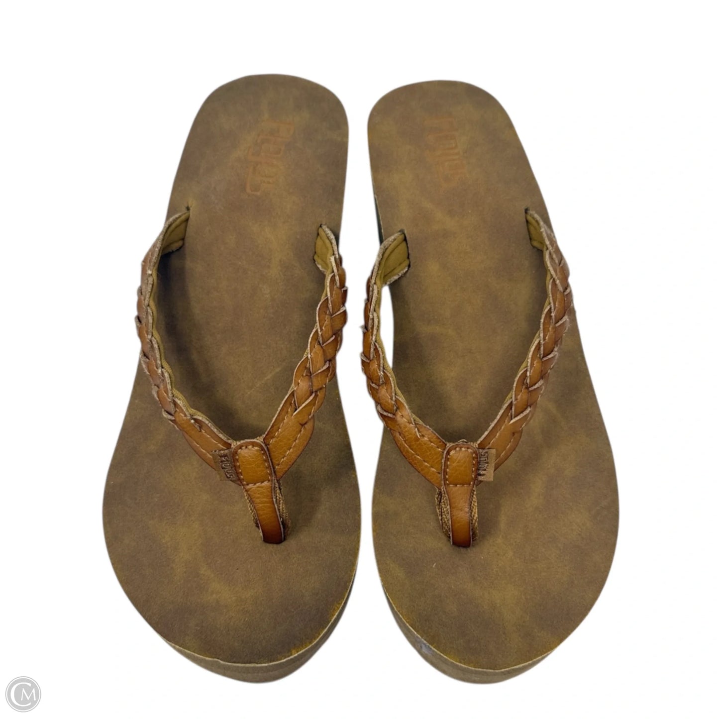 Jess Wedge Platform Sandals By Flojos In Tan, Size: 8