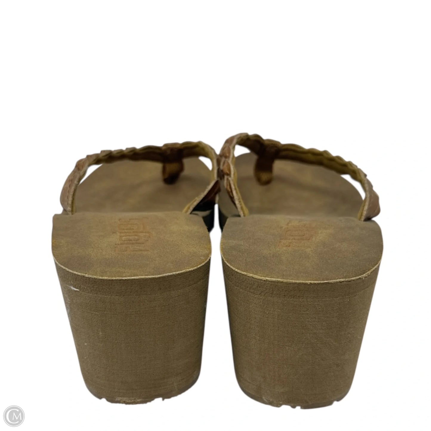 Jess Wedge Platform Sandals By Flojos In Tan, Size: 8