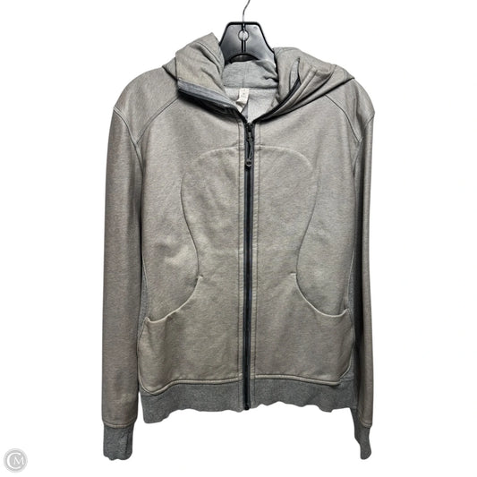 On The Daily Hoodie PU Coated By Lululemon In Heathered Medium Grey, Size: 8