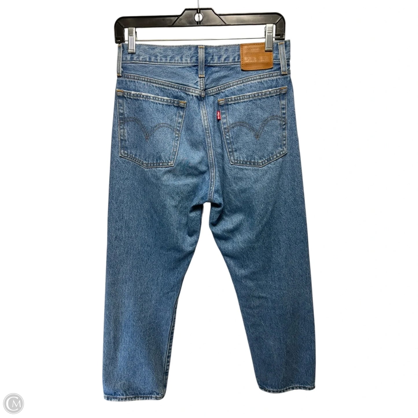 Wedgie Jeans Straight By Levis In Blue Denim, Size: 27