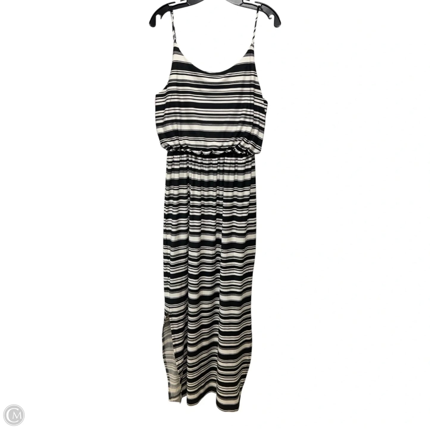 Dress Casual Maxi By Nina Leonard In Striped Pattern, Size: L