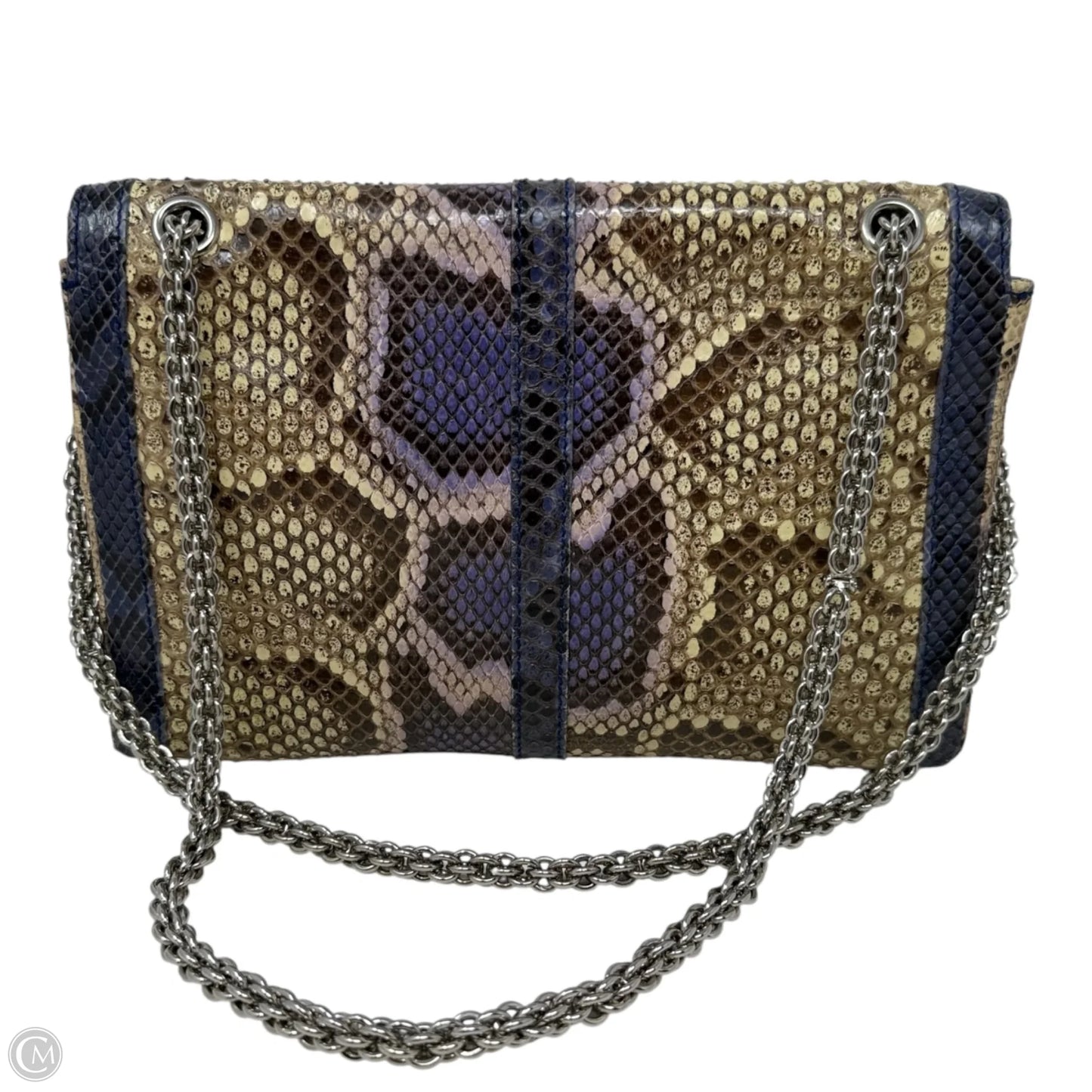 Sweet Charity Python Shoulder Bag Luxury Designer By Christian Louboutin, Size: Medium