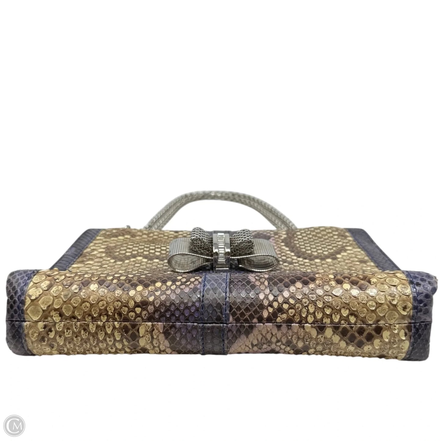Sweet Charity Python Shoulder Bag Luxury Designer By Christian Louboutin, Size: Medium
