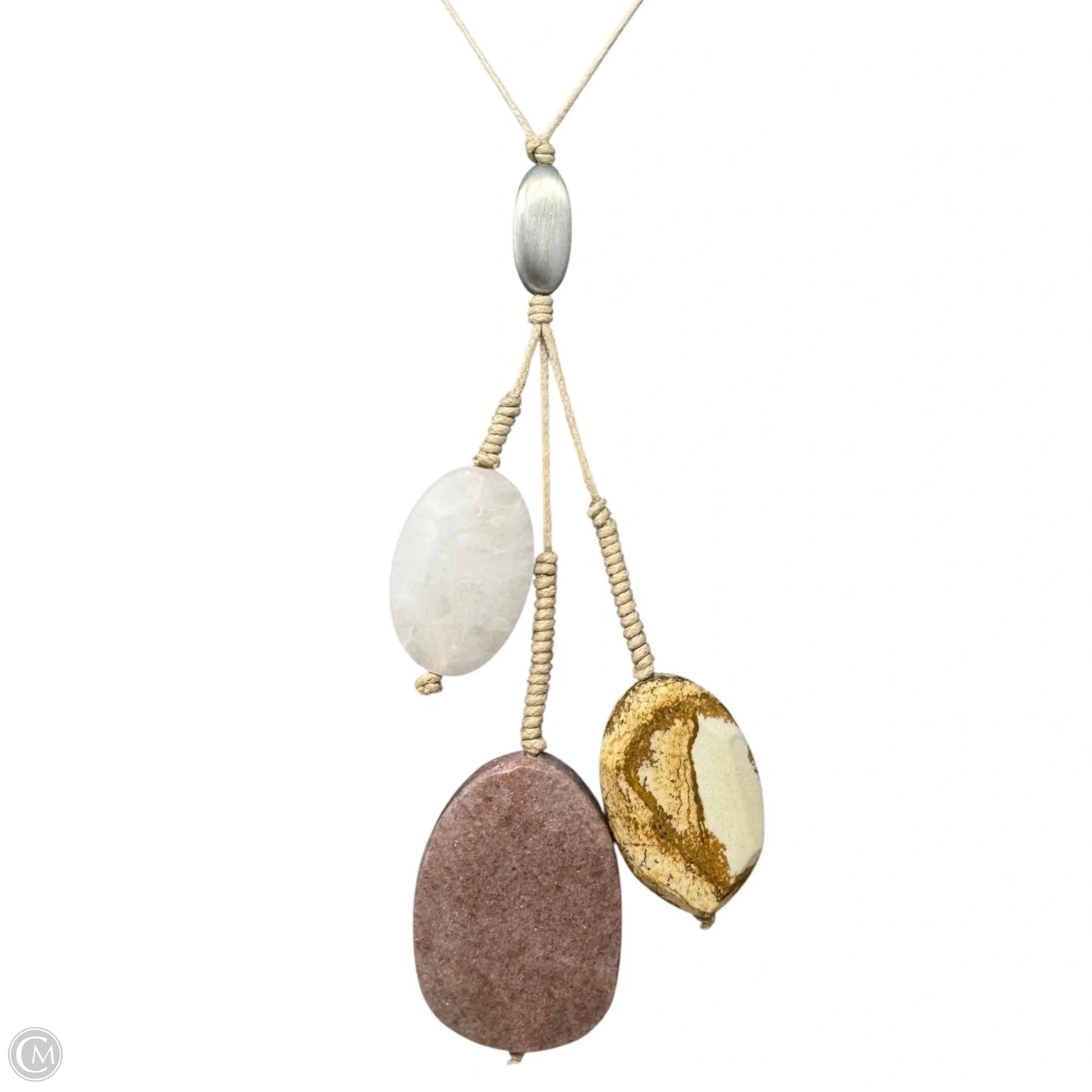 Multi Stone Lariat Slider Necklace