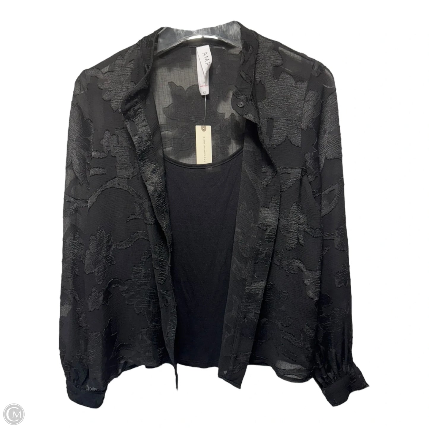 Top Long Sleeve By Amadi In Black, Size: Xs