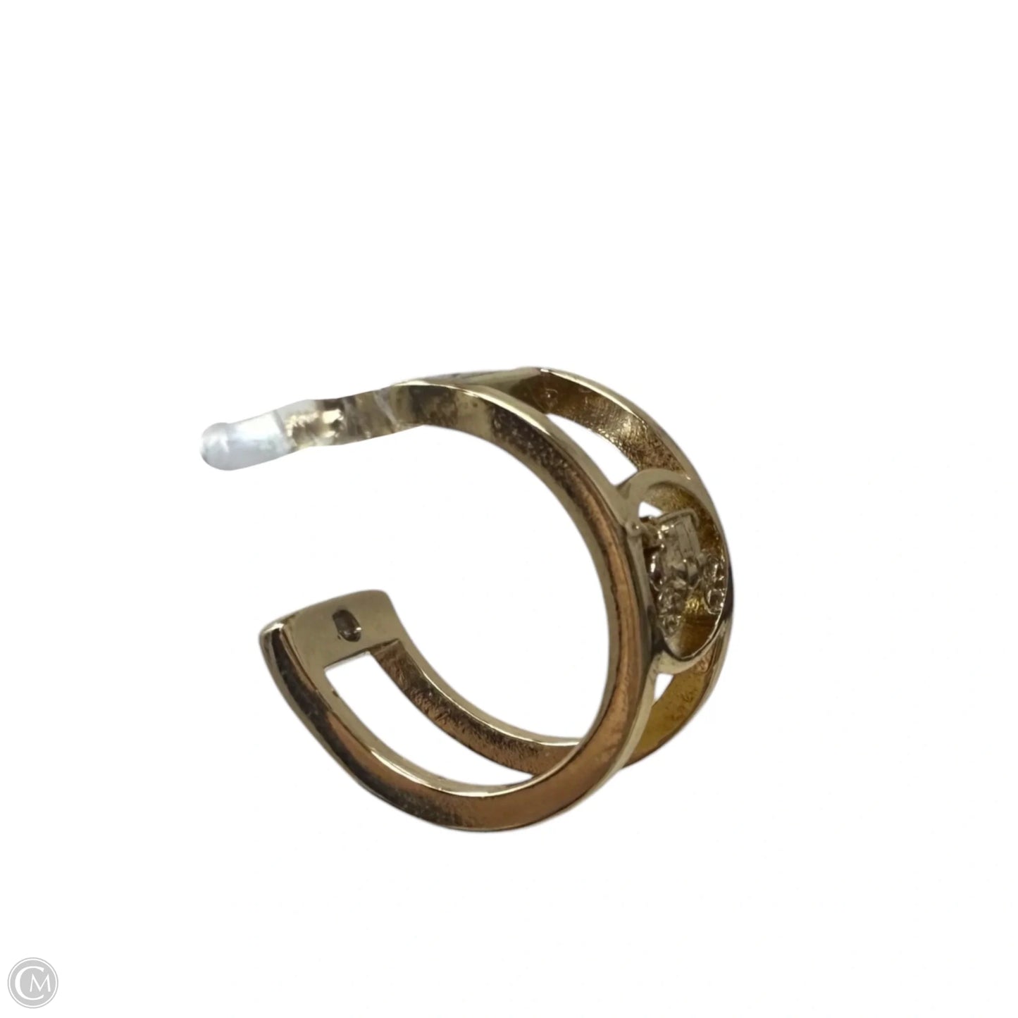 Horse And Carriage Huggie Earrings Designer By Coach