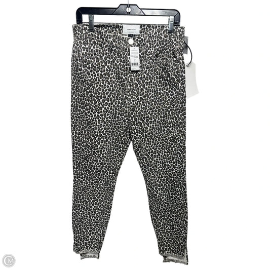 Super High Waist Stiletto Jeans Straight By Current/elliott In Animal Print, Size: 8