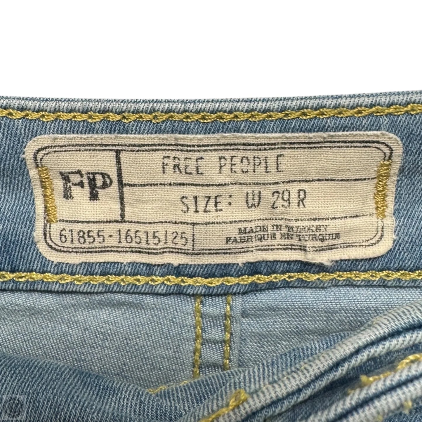 Jeans Flared By Free People In Blue Denim, Size: 8