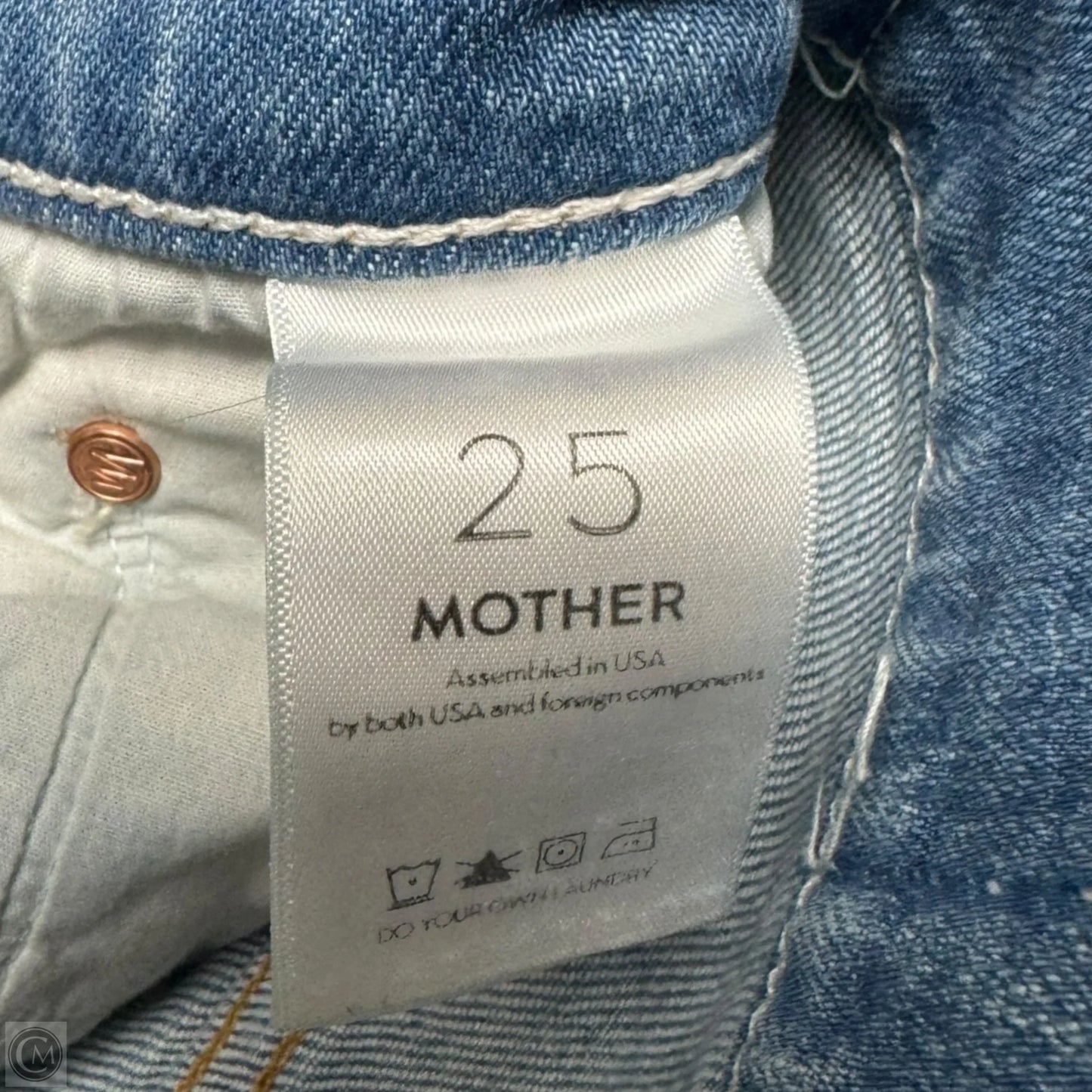 Jeans Straight By Mother Jeans In Blue Denim, Size: 0