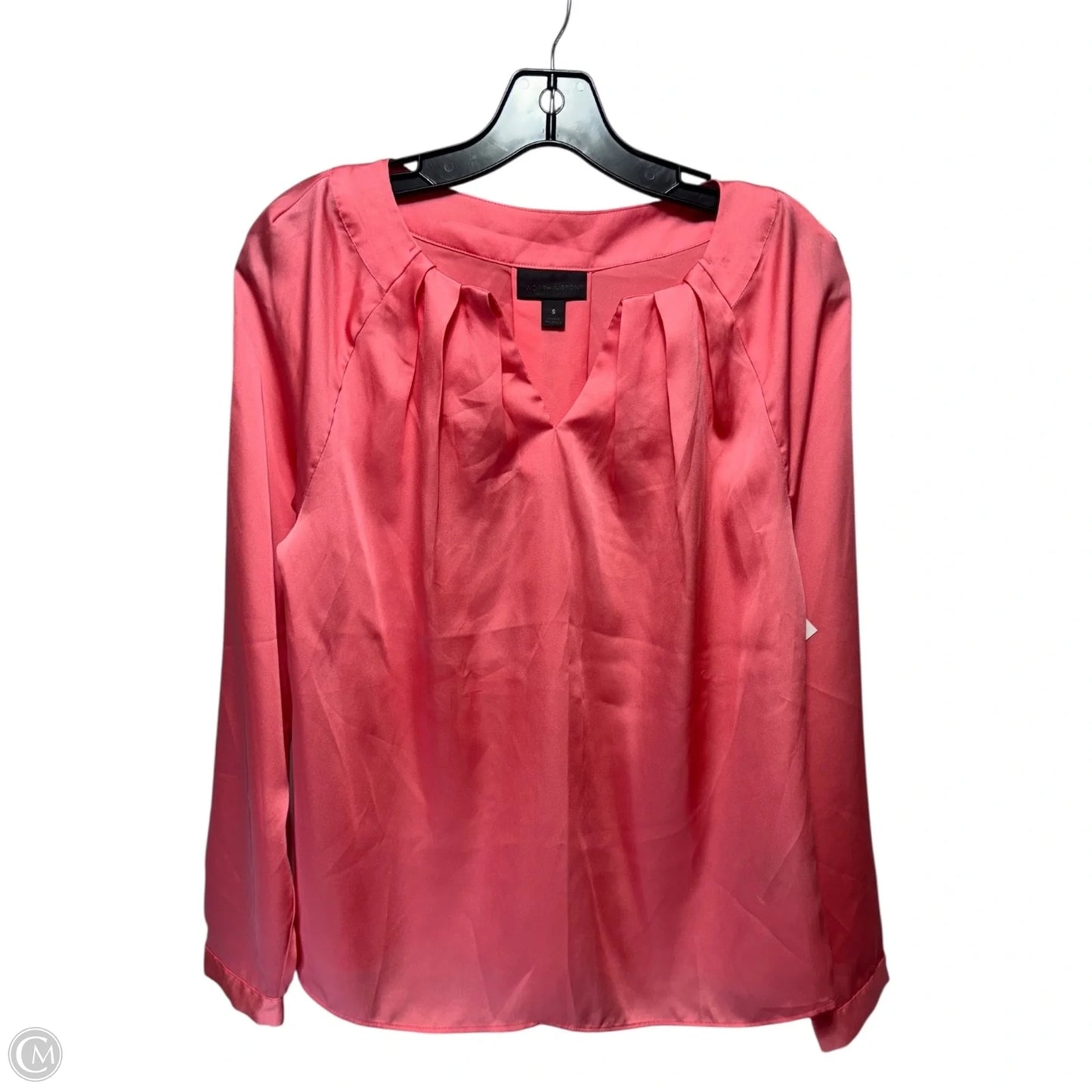 Top Long Sleeve By Worthington In Orange, Size: S