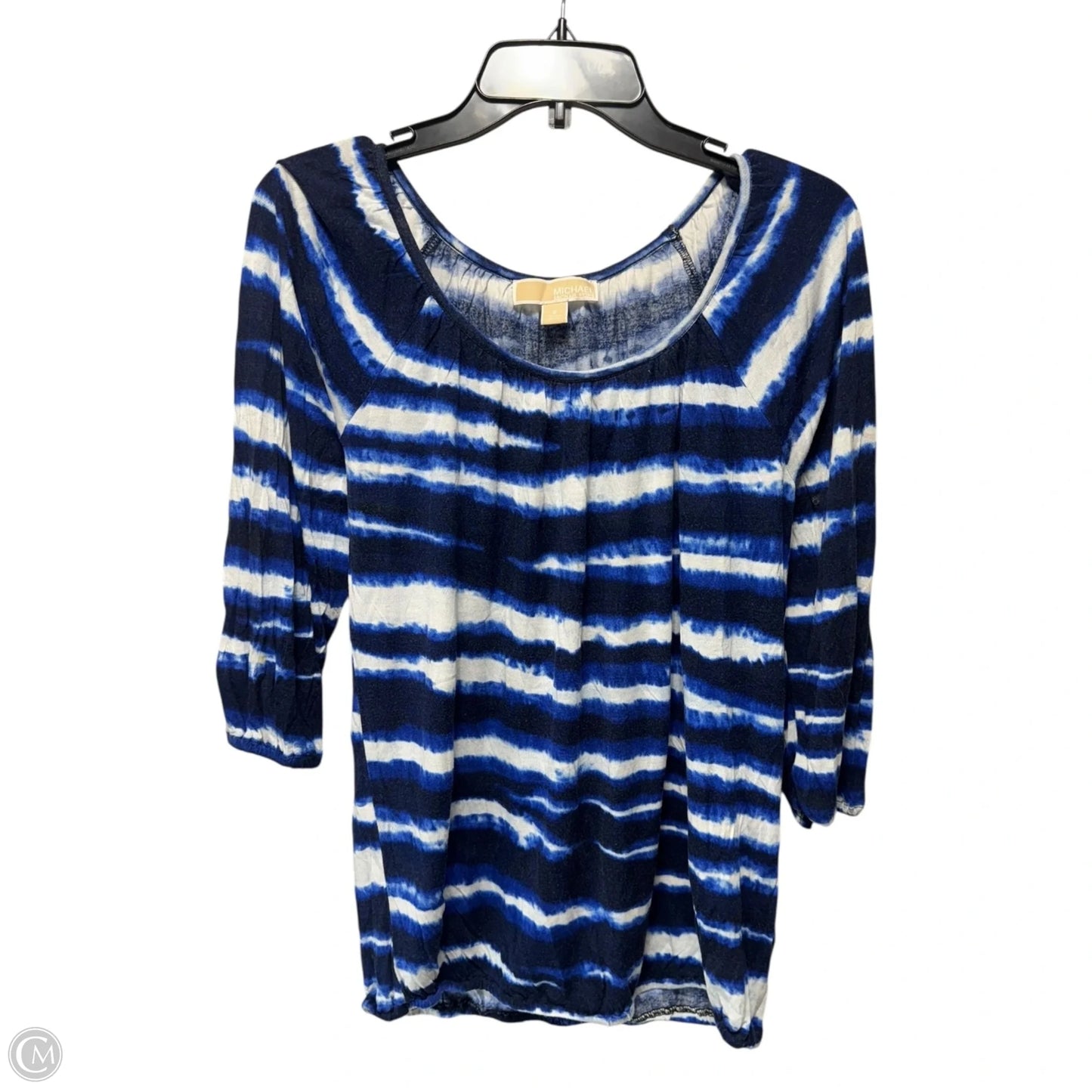 Top 3/4 Sleeve By Michael By Michael Kors In Tie Dye Print, Size: S