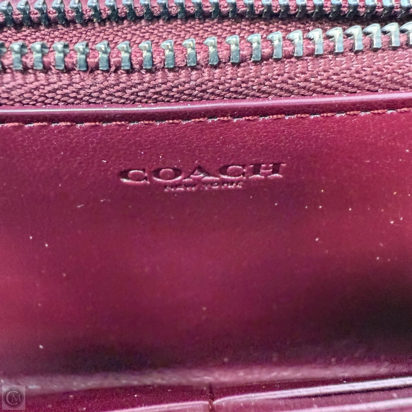 Accordion Zip Wallet In Signature Canvas With Blossom Print Designer By Coach, Size: Large