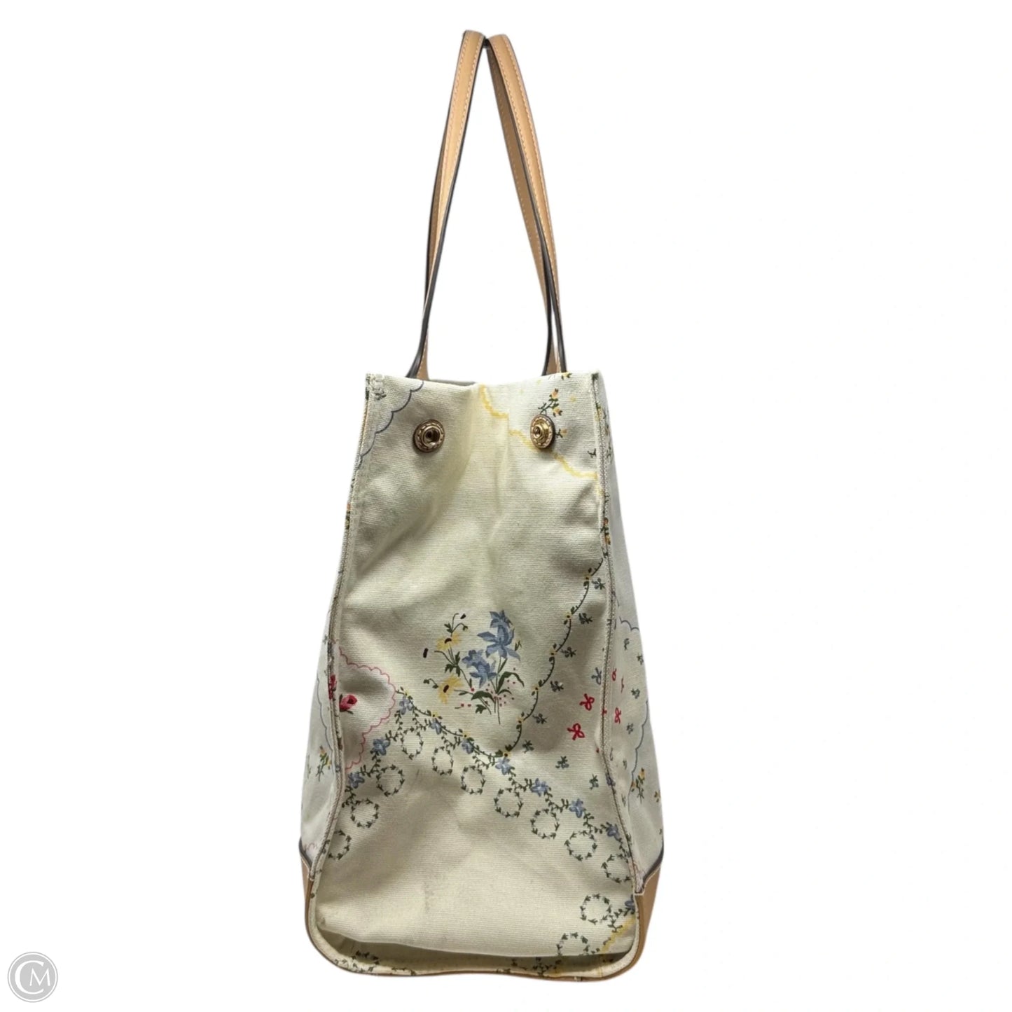 Ella Large Floral Canvas Tote Designer By Tory Burch, Size: Large