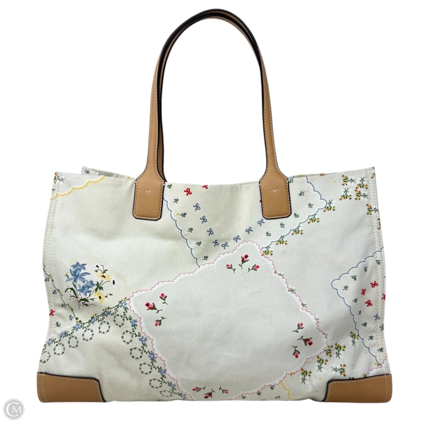 Ella Large Floral Canvas Tote Designer By Tory Burch, Size: Large