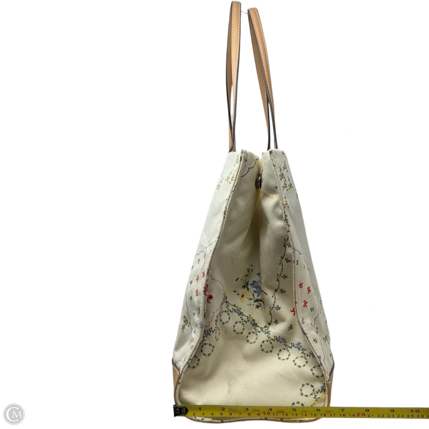 Ella Large Floral Canvas Tote Designer By Tory Burch, Size: Large