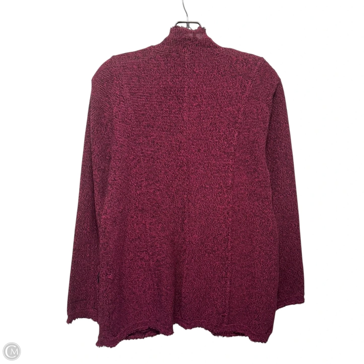 Sweater Cardigan By Damask In Maroon, Size: M