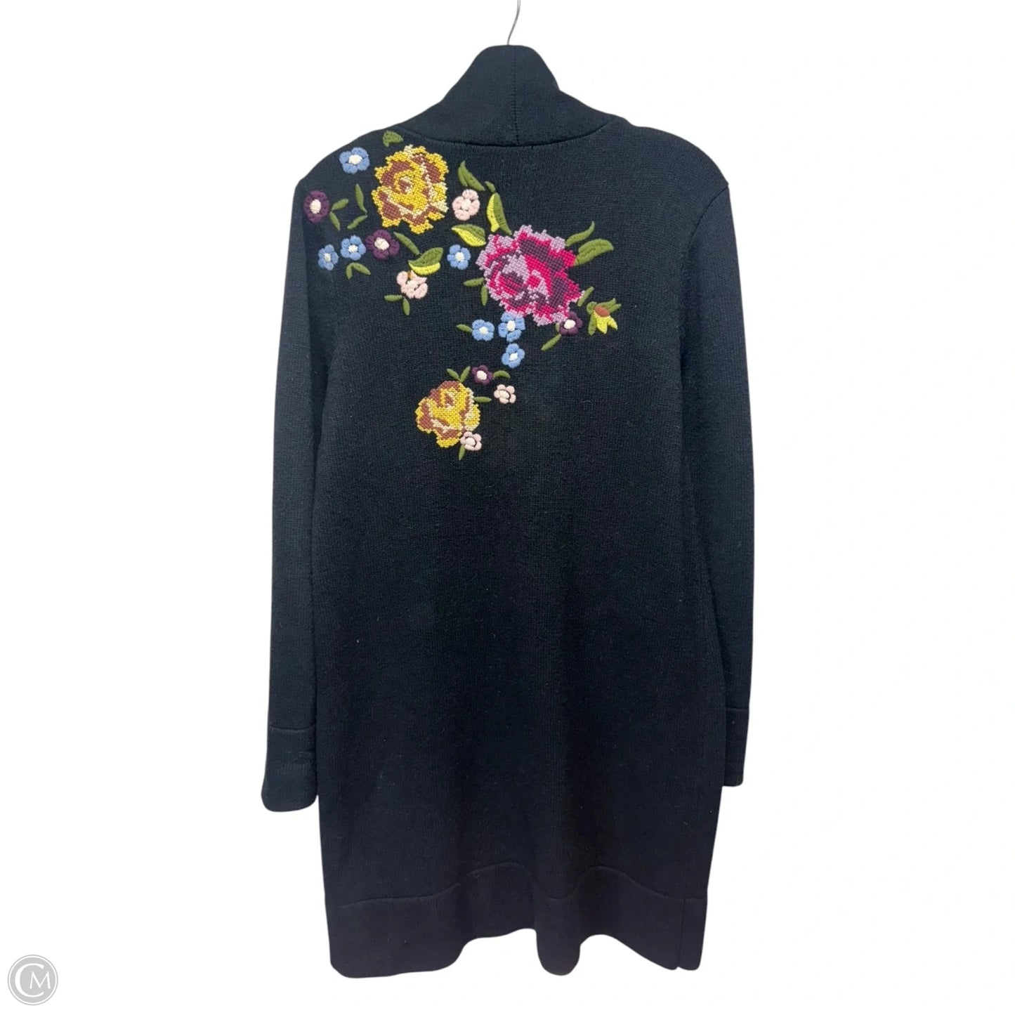Cross Stitch Cardigan Sweater By Soft Surroundings In Floral Print, Size: L