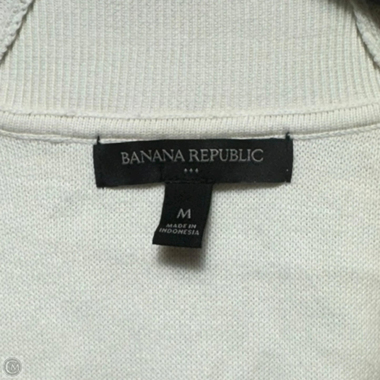 Sweater Cardigan By Banana Republic In Cream, Size: M