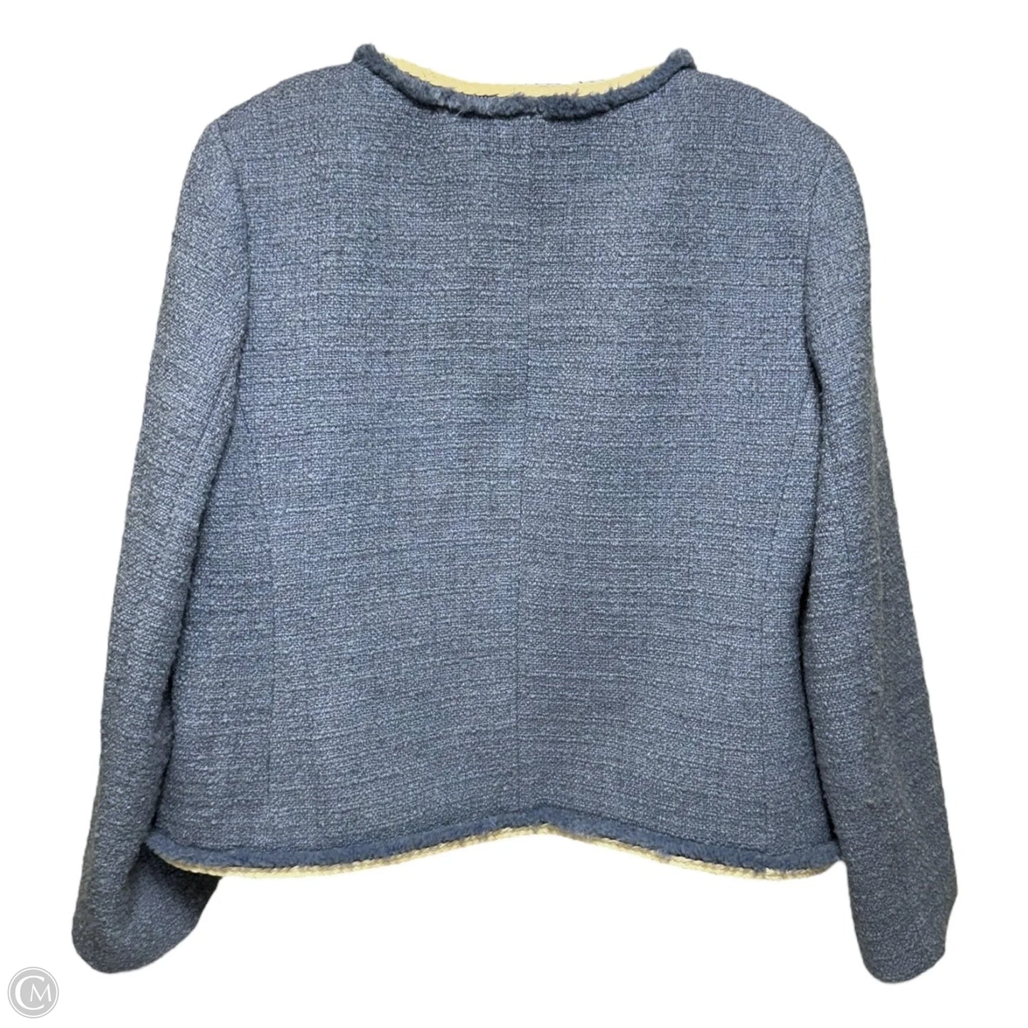 Wool Blend Jacket Other By J. Crew In Blue & White, Size: 14