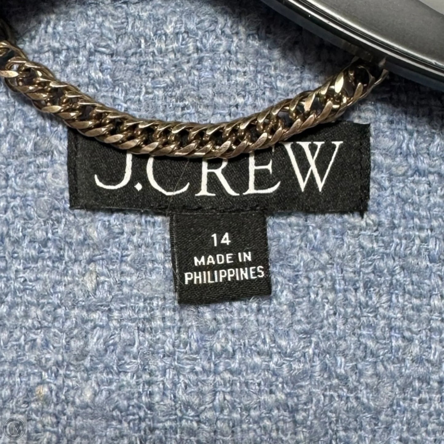Wool Blend Jacket Other By J. Crew In Blue & White, Size: 14