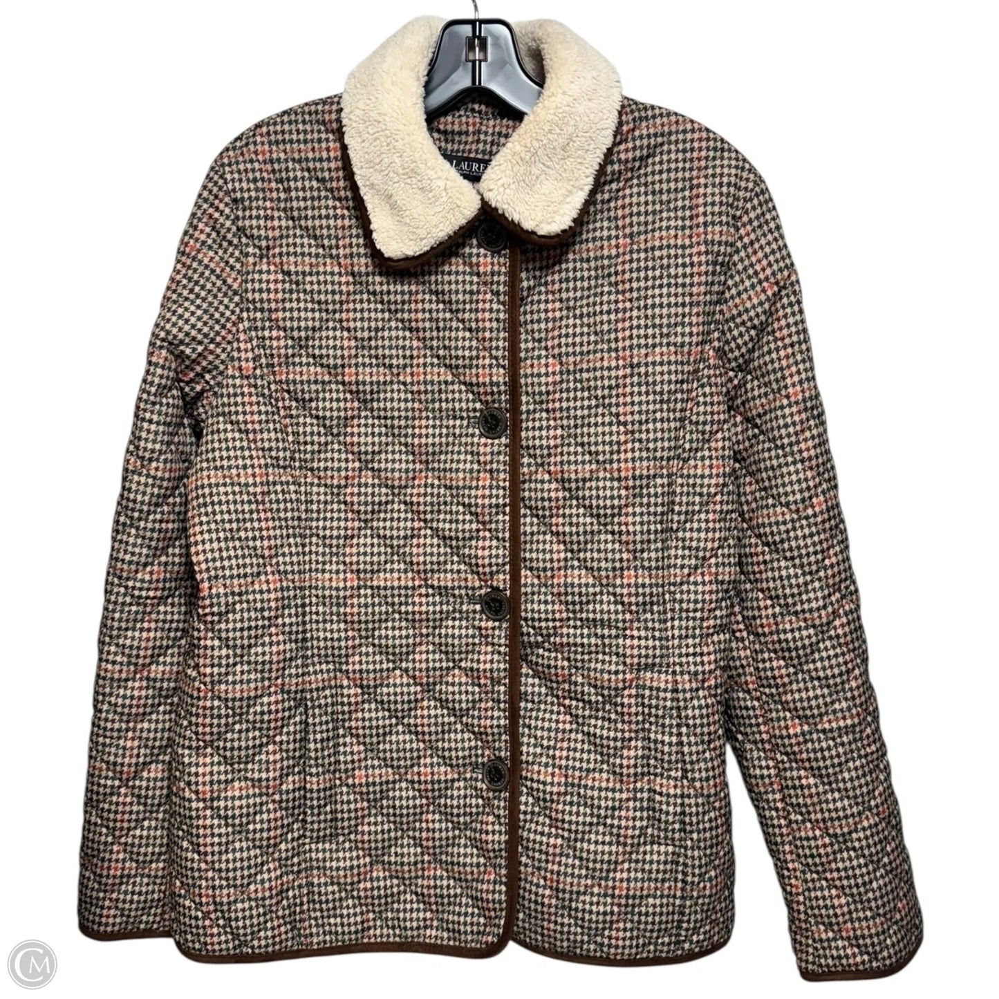 Jacket Puffer & Quilted By Lauren By Ralph Lauren In Multi, Size: L