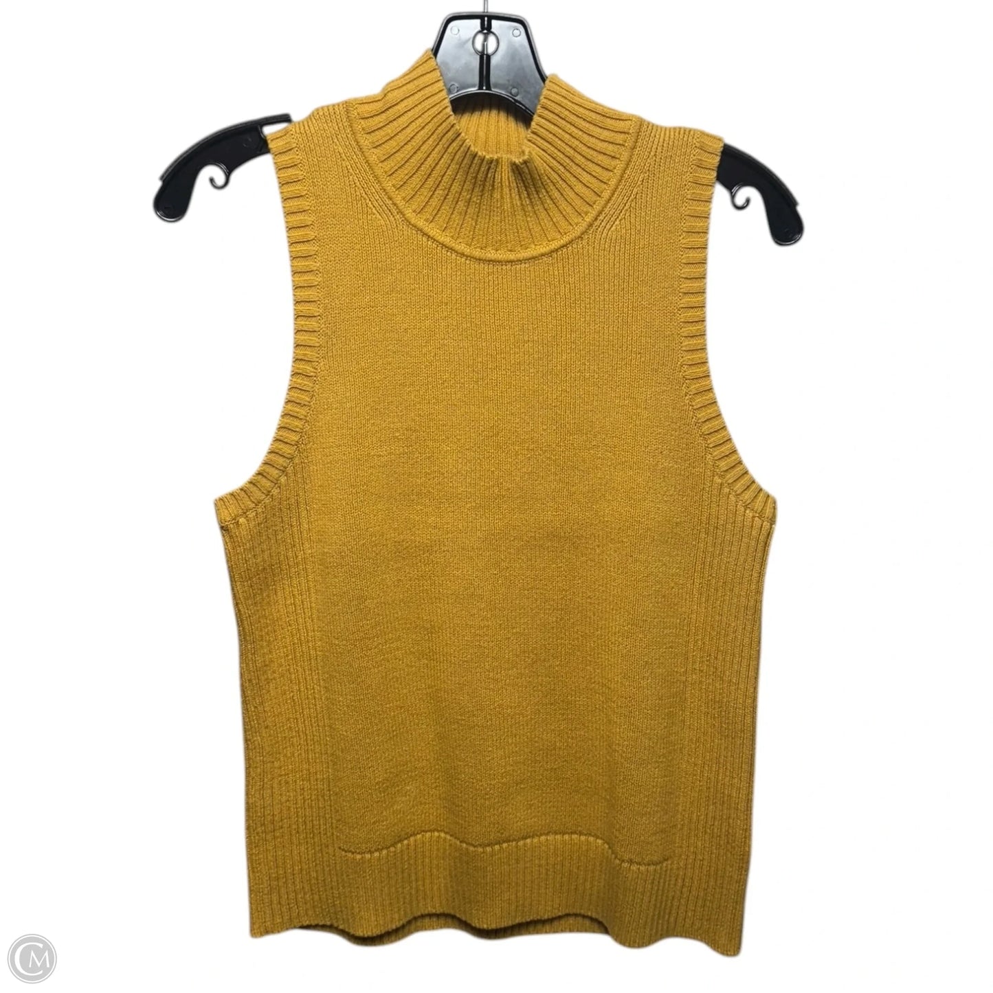 Sweater Short Sleeve By Gap In Yellow, Size: M