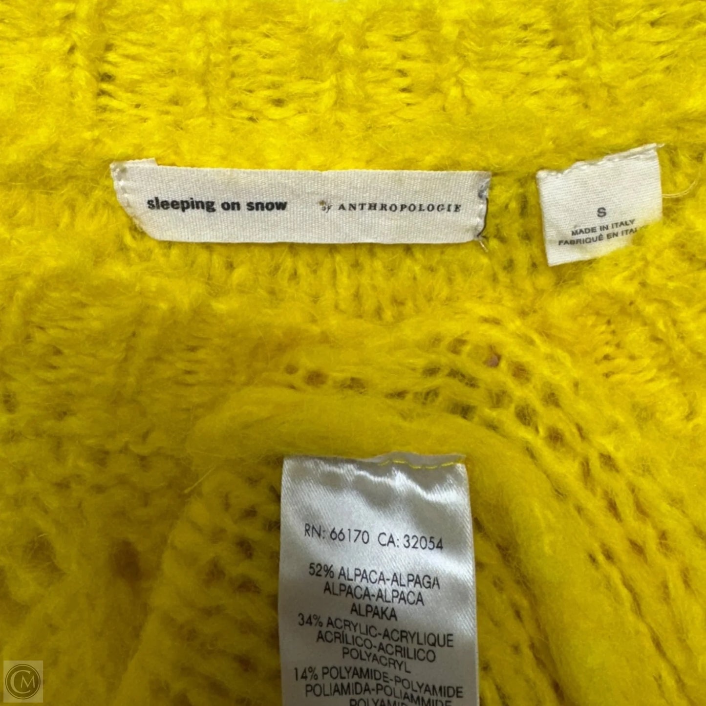 Bright Lights Alpaca Blend Pullover Sweater By Sleeping On Snow by Anthropologie In Yellow, Size: S