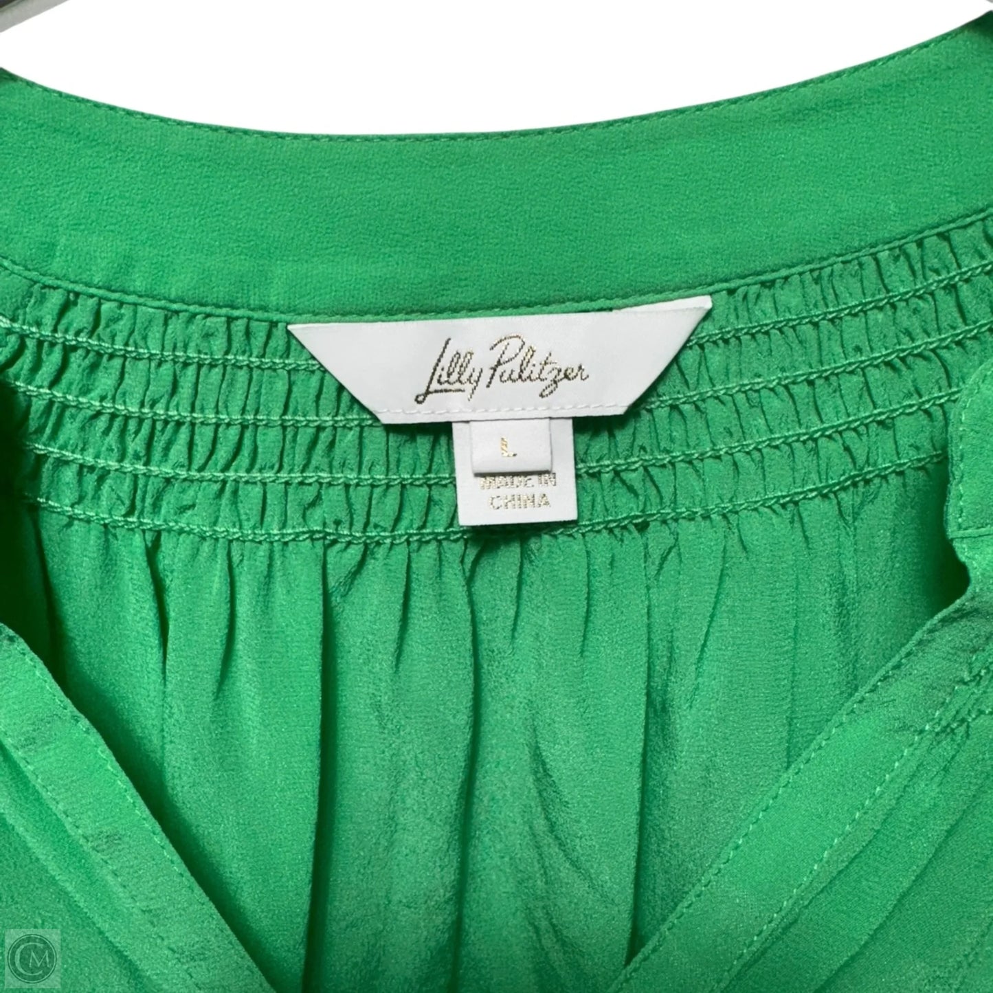 Top Long Sleeve Designer By Lilly Pulitzer In Green, Size: L