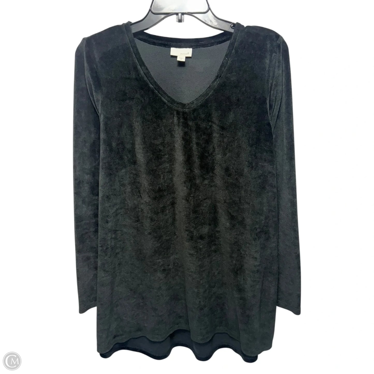 Top Long Sleeve By Pure Jill In Black, Size: M