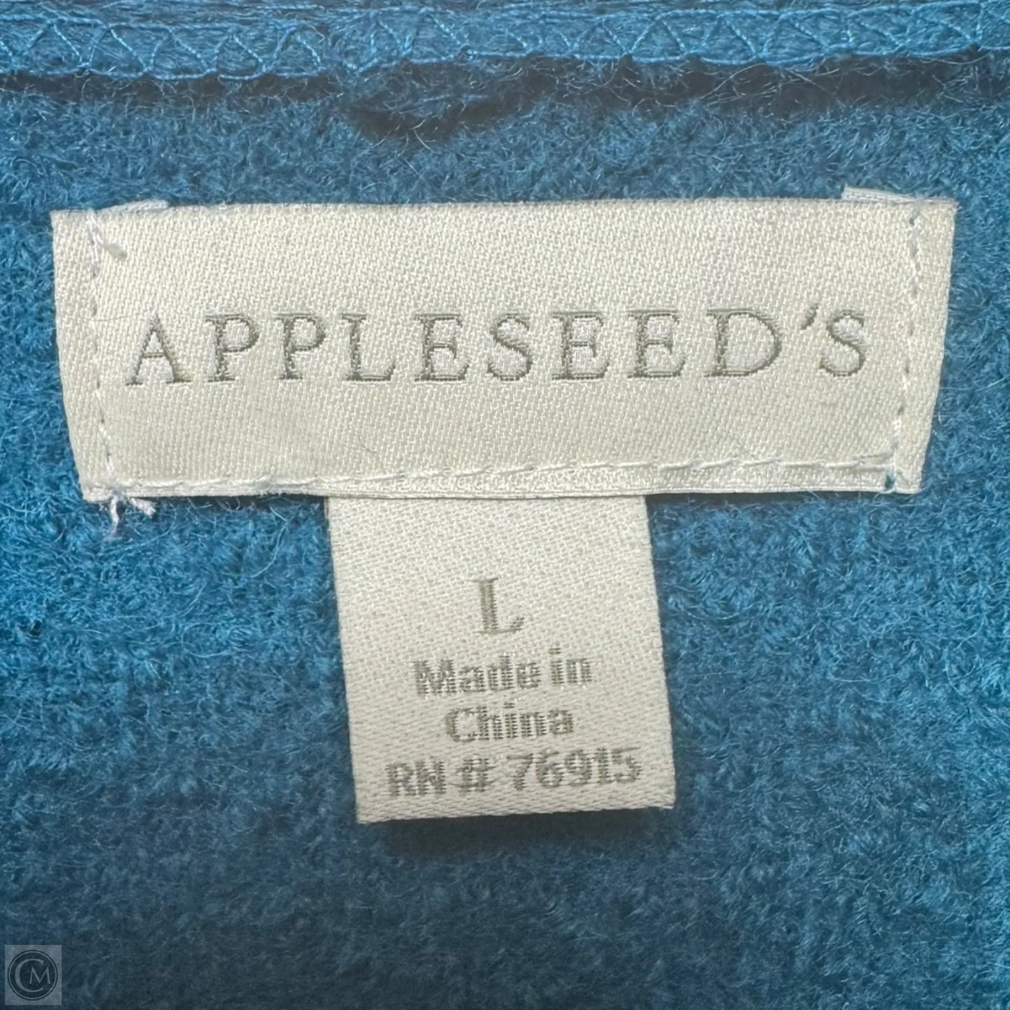 Boiled Wool Peacoat By Appleseeds In Teal, Size: L