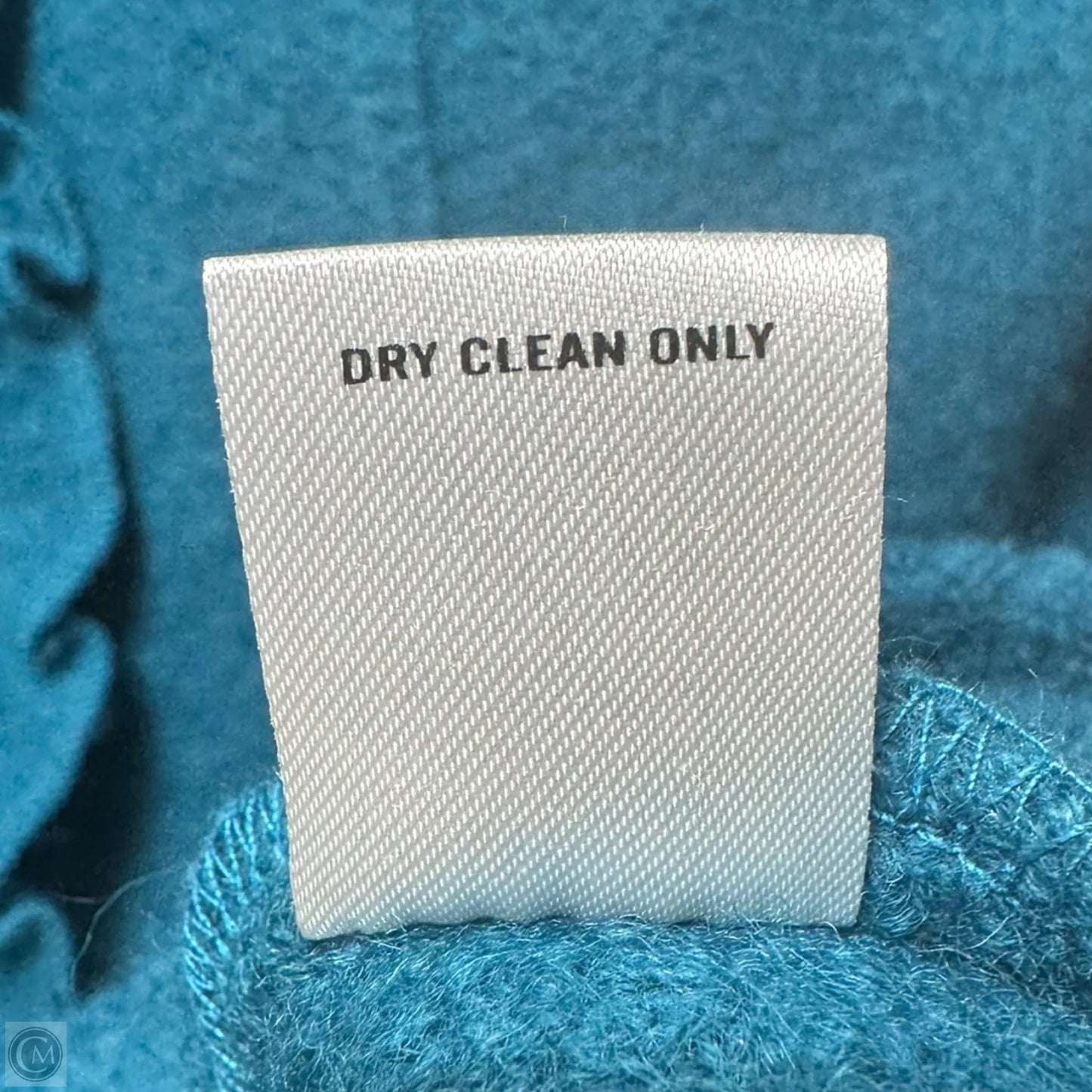 Boiled Wool Peacoat By Appleseeds In Teal, Size: L