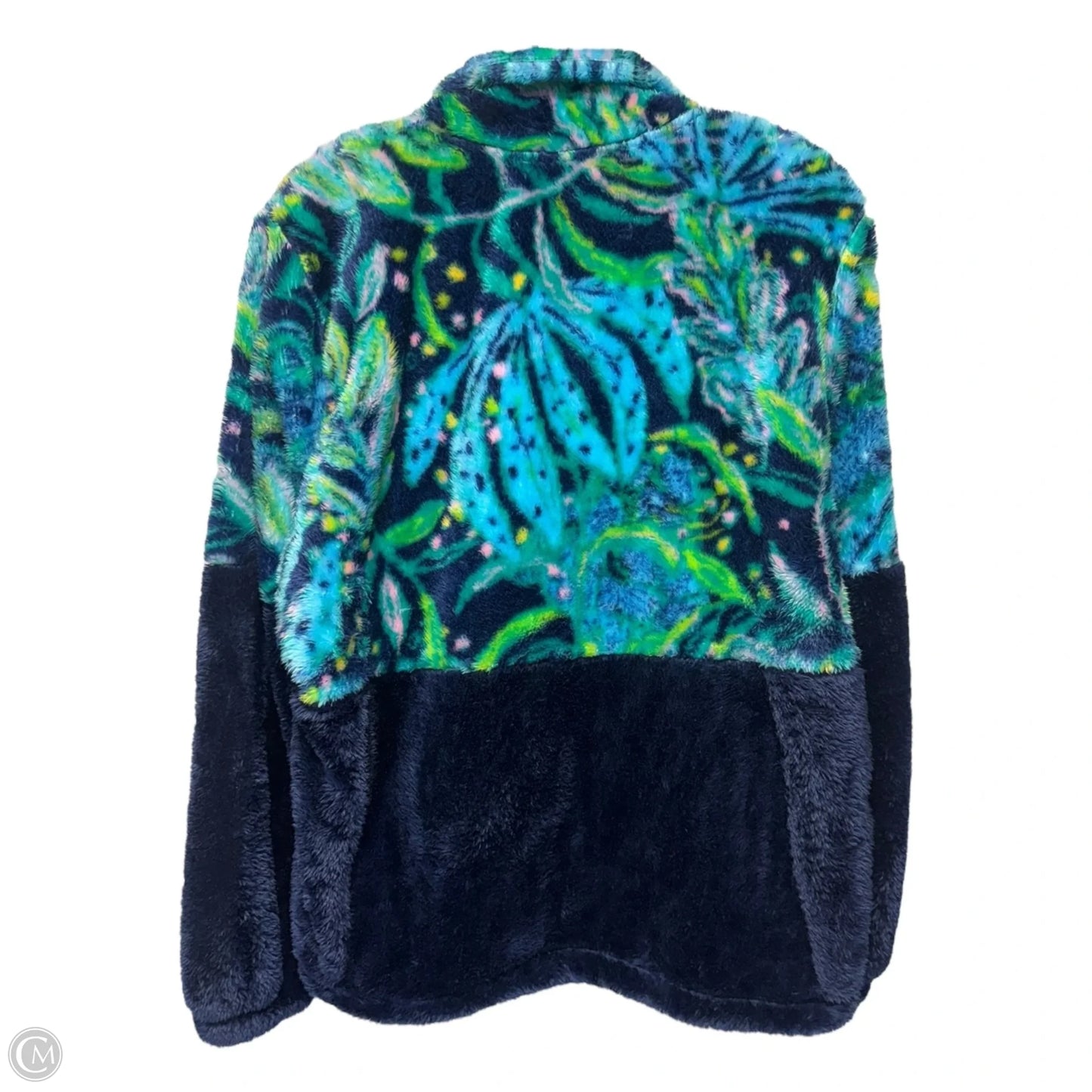 Keala Sherpa Popover Fleece Jacket Long Sleeve Designer By Lilly Pulitzer In Multi-colored, Size: L