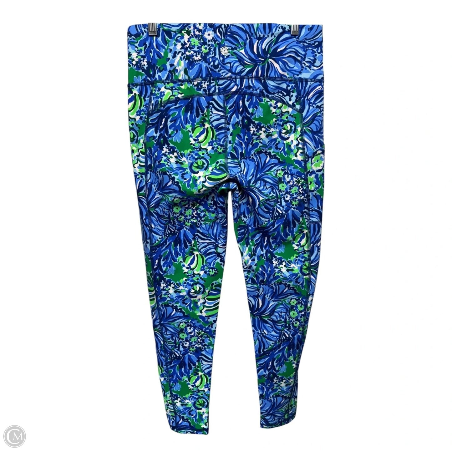 Weekender High Rise Athletic Legging Pants Designer By Luxletic Lilly Pulitzer In Blue & Green, Size: L