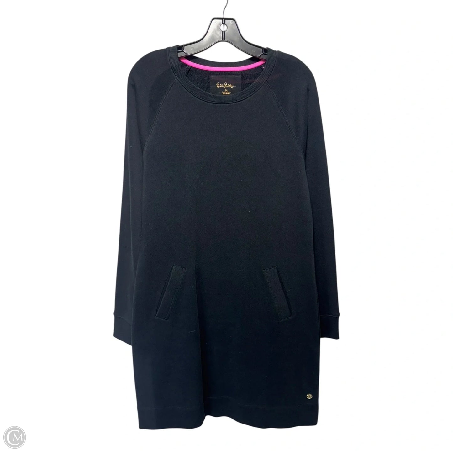 Beach Comber Sweatshirt Dress Designer By Lilly Pulitzer In Black, Size: M